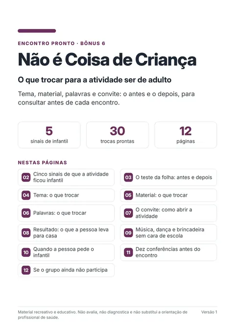 Capa do Guia Não é Coisa de Criança